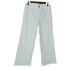 Vineyard Vines Mariner Crop High Rise Wide Leg White Demin